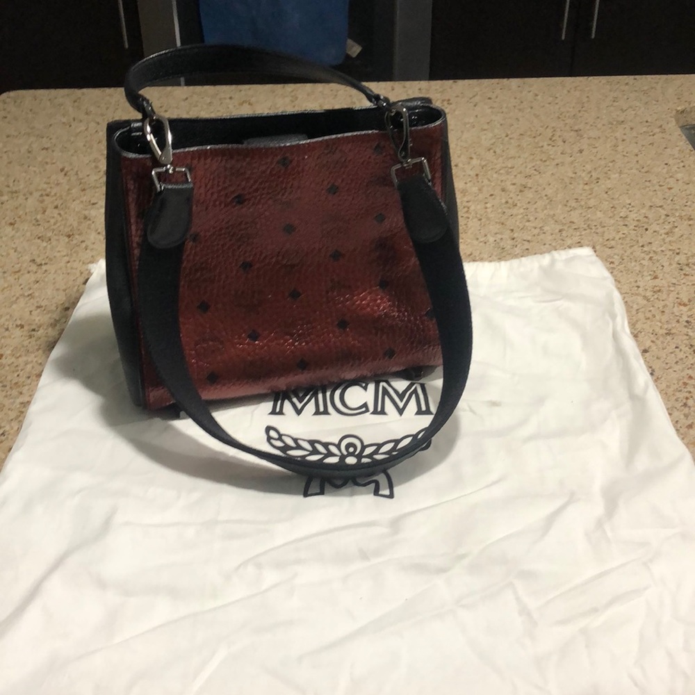 MCM Burgandy Handbag